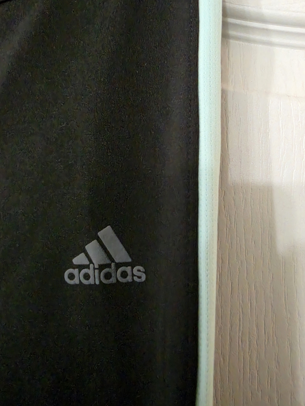 adidas Black Joggers with Mint Trim